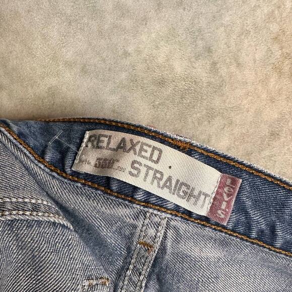 Vintage Y2K Levis 559 Denim Jeans Mens 36x30 Relaxed Fit Straight Leg Blue - Picture 9 of 10